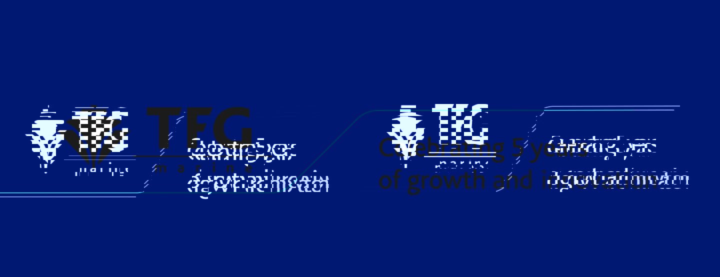 TFG Marine 5year celebration banner